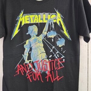 Metallica And Justice For All 2007 Black Shirt Adult Small  (34/36) Y2K Band Tee